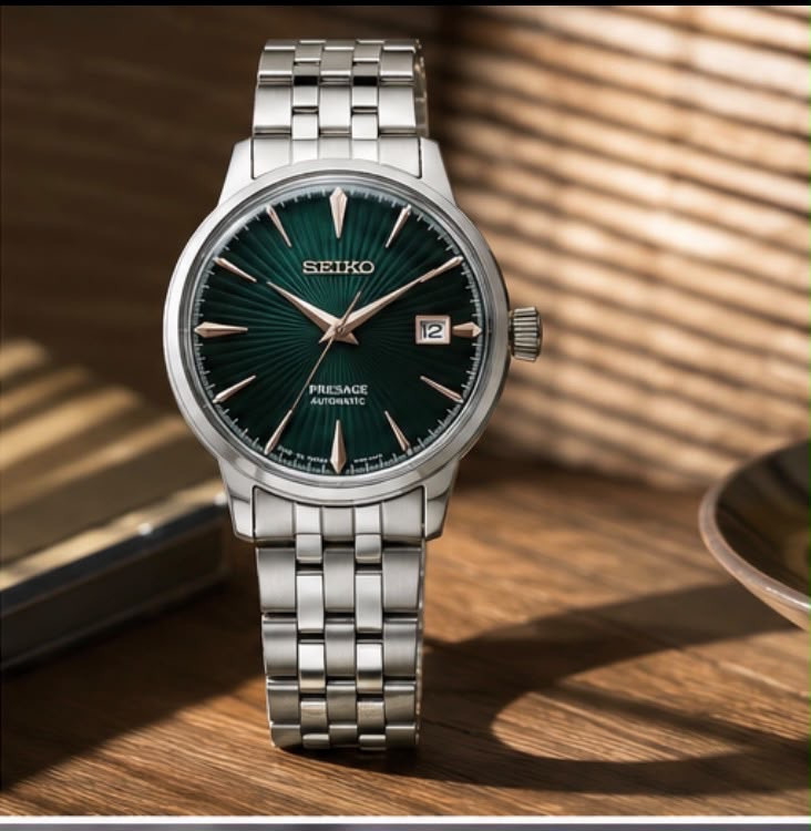 ساعت مچی مردانه اتوماتیک سیکو پرساژ کوکتل تایم سبز SEIKO Presage 4R35-01T0