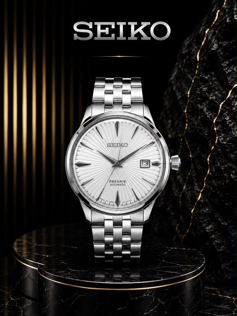 ساعت مچی مردانه اتوماتیک سیکو پرساژ کوکتل تایم سفید SEIKO Presage 4R35-01T0
